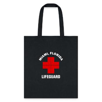 miami florida lifeguard - Tote Bag - black - Front