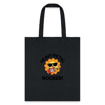 Heavy Petal Rocker Cute Heavy Metal Flower - Tote Bag - black - Front