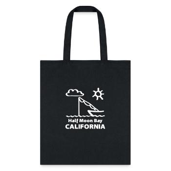 Half Moon Bay California Fishing Souvenirs Gifts - Tote Bag - black - Front