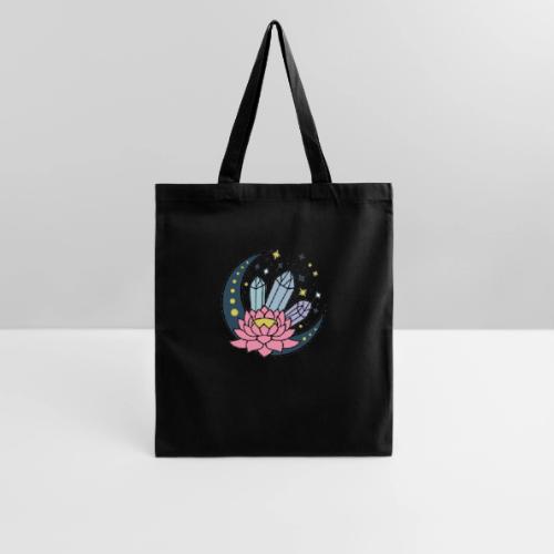 Half A Moon, Healing Crystals Lotus Flower - Tote Bag