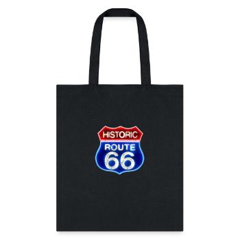 Route 66 neon sign - Tote Bag - black - Front