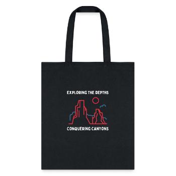 Exploring the Depths Conquering Canyons - Tote Bag - black - Front