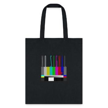 No signal TV screen SMPTE color bars - Tote Bag - black - Front
