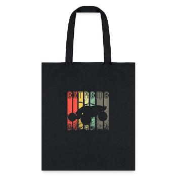 Funny ATV Quad Shirt Offroad Biker Rider Tee 4WD - Tote Bag - black - Front