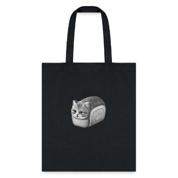 Funny cat loaf - Tote Bag - black - Front