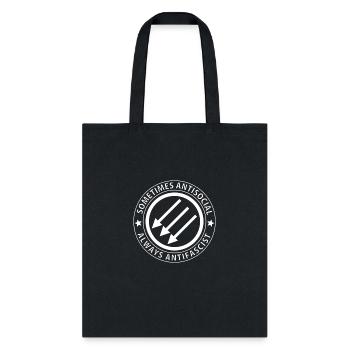 Sometimes antisocial always antifascist - Tote Bag - black - Front