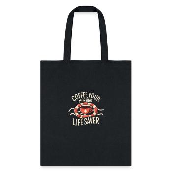 Coffee Lifeguard Transparent - Tote Bag - black - Front
