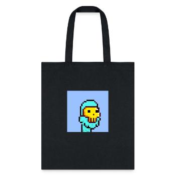 Pixel Alien golden mask - Tote Bag - black - Front