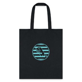 Funny blue cat - Tote Bag - black - Front