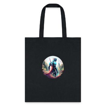 Futuristic Robot with Neon - Tote Bag - black - Front