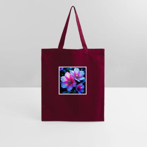 Neon Bloom Flower Magic Glow Design - Tote Bag