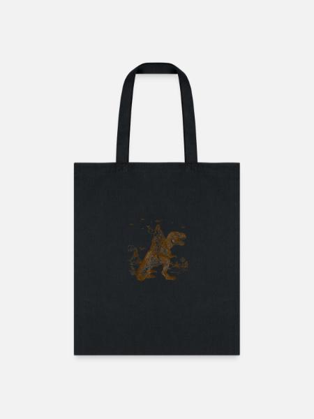 Jesus Riding Dinosaur Funny - Tote Bag - black