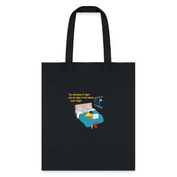 The darkness of night and the light of the screen - Tote Bag - black - Front