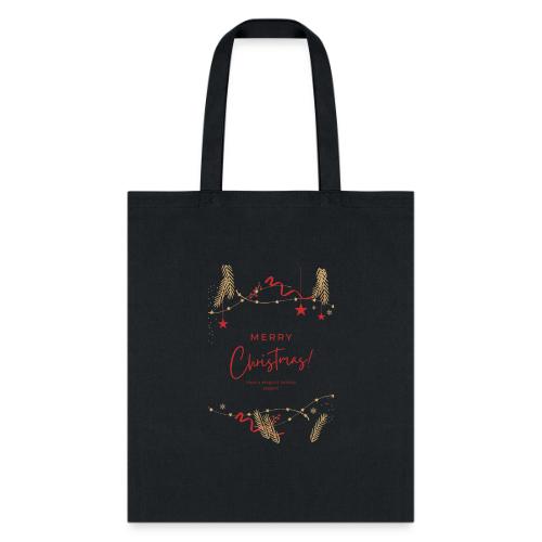 Merry Christmas Typography Design - Tote Bag