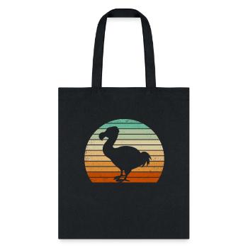 Prehistoric Dodo Bird Paleontologist Retro Sunset - Tote Bag - black - Front