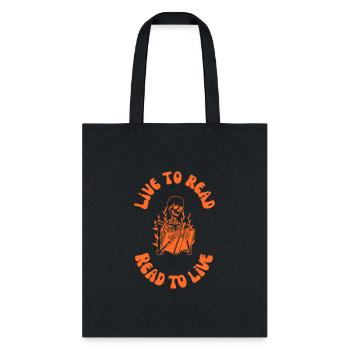 Read to live, live to read - Tote Bag - black - Front