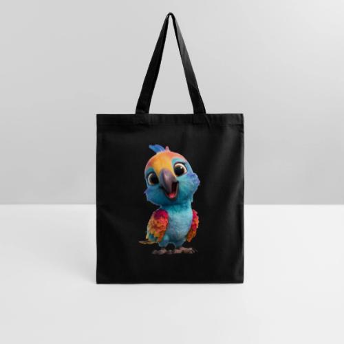 Colorful Cartoon Baby Parrot Design - Tote Bag