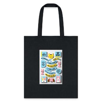Pets Qoutes - Tote Bag - black - Front