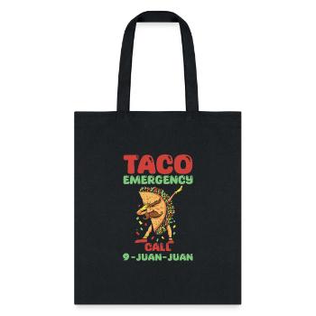 Funny Taco Emergency Call 9 Juan - Tote Bag - black - Front