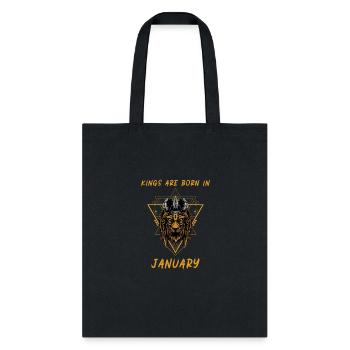 Kings are born in January - Tote Bag - black - Front