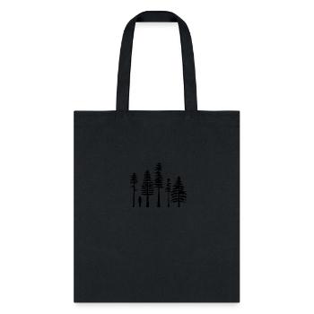 Pine Tree Hiking Black - Tote Bag - black - Front