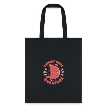 Tummy Ache Survivor Stomachache Kids Tummy Ache - Tote Bag - black - Front