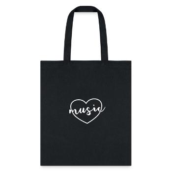 Music Heart Back To School Band Music Teacher - Tote Bag - black - Front