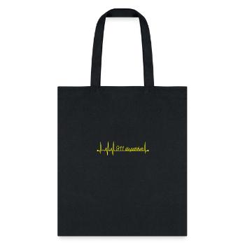 911 Dispatcher EKG Pulse Heartbeat Dispatch 911 - Tote Bag - black - Front