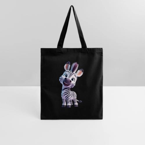 Playful 3D Baby Zebra Smiling Brightly - Tote Bag