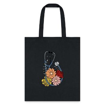 Flower Stethoscope - Tote Bag - black - Front