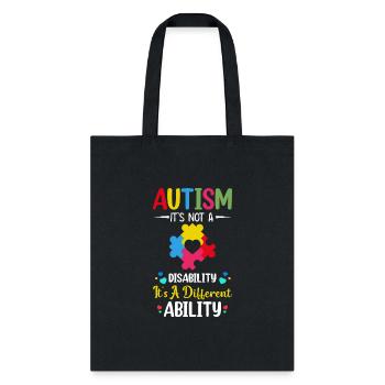 Autism it s not a disability it s a different - Tote Bag - black - Front