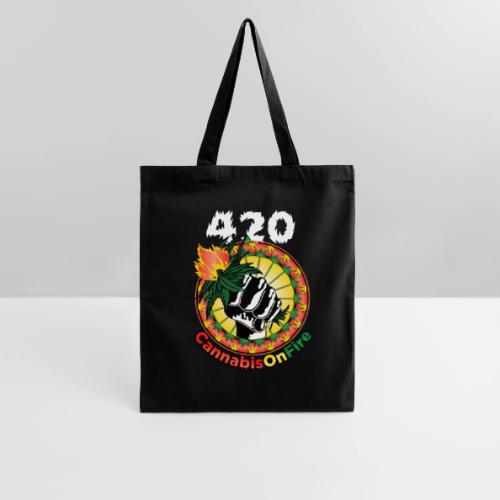 Whimsical 420 OnFire Time Weed Marijuana Design - Tote Bag