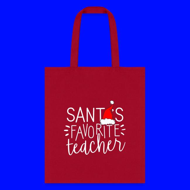 Santa's Favorite Teacher Christmas Teacher T-Shirt