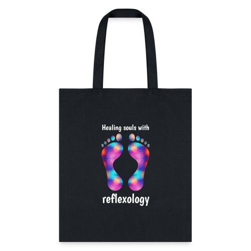 Healing Souls with Reflexology (white) (feet) - Tote Bag