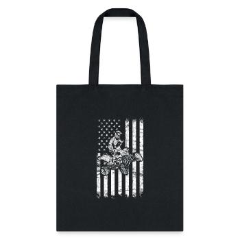American Flag Cool Four Wheeler Quad Bike ATV - Tote Bag - black - Front