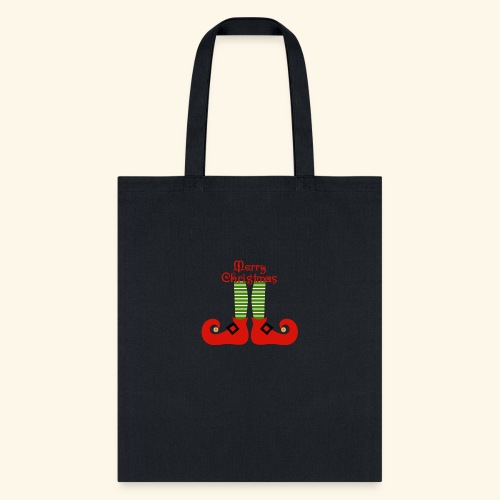 Elf Feet Merry Christmas Design - Tote Bag