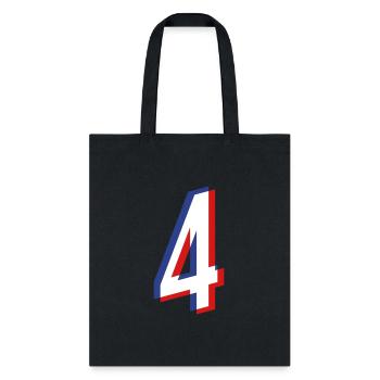 4 jersey number usa - colors can be changed - Tote Bag - black - Front