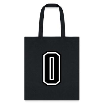 0 - number 0 - jersey number for sportsteam - Tote Bag - black - Front