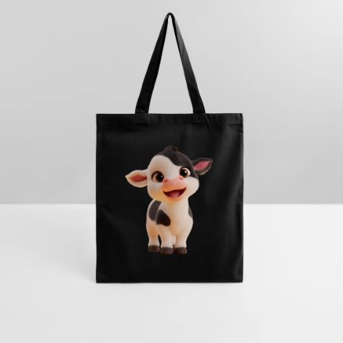 Joyful Cartoon Baby Cow Standing - Tote Bag