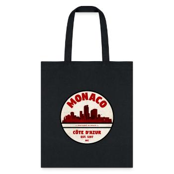 Monaco Skyline Badge - Tote Bag - black - Front