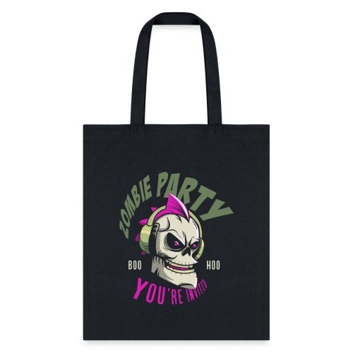 zombie party music skull - Tote Bag