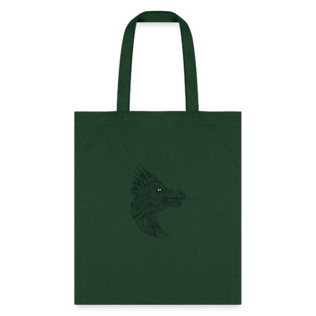 black art deco dragon head