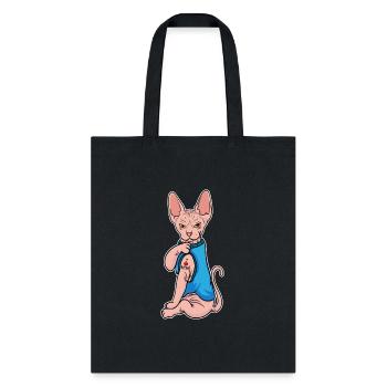 Sphynx Cat Tattoo I Love Mom Mother Mama - Tote Bag - black - Front