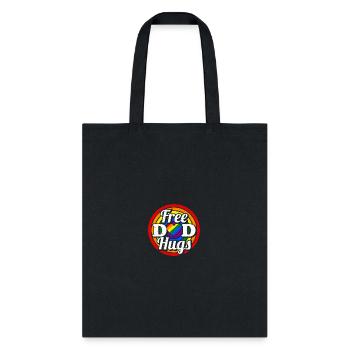 Free Dad Hugs Tshirt Rainbow LGBTQ Gay Pride - Tote Bag - black - Front