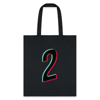 2 - jersey number - Tiktok glitch - Tote Bag - black - Front