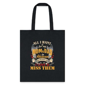 Mom Dad My Guardian Angels - Tote Bag - black - Front
