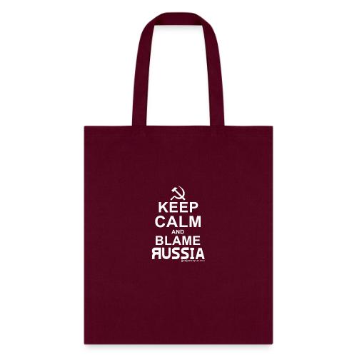 Keep Calm and Blame Russia (white) - Tote Bag