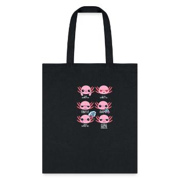 Axolotl And Bubble Tea - Tote Bag - black - Front
