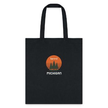Michigan forest Sunset - Tote Bag - black - Front