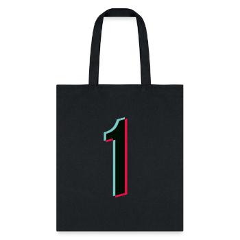 1 - jersey number - Tiktok glitch - Tote Bag - black - Front